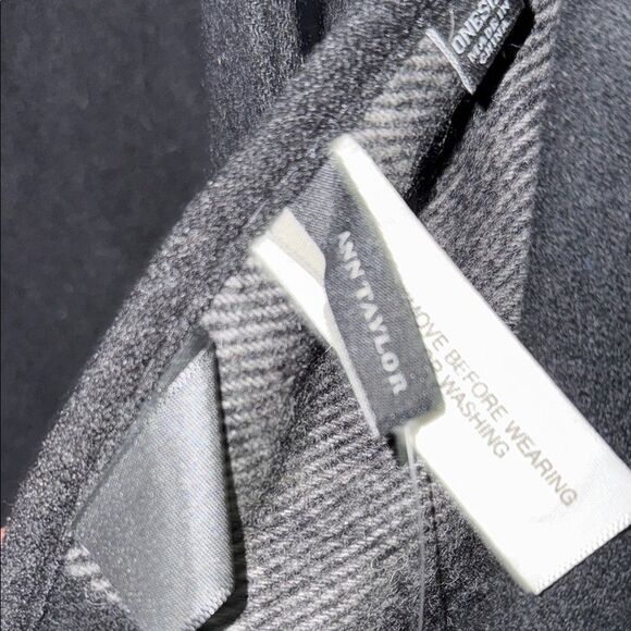 Ann Taylor Black Poncho Shrug Sweater with Asymmetrical Drape - Picture 2 of 11